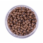 Inele Micronano Rings cu silicon pentru extensii de par 100 bucati Saten Deschis NRG04